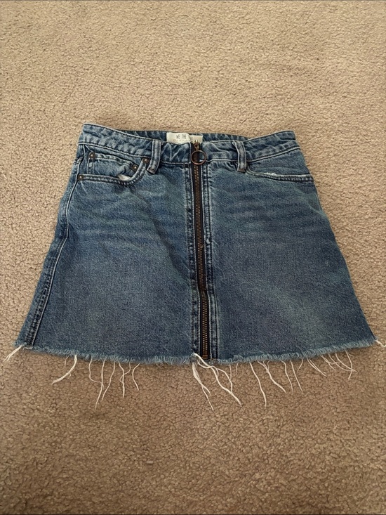 We The Free Dresses & Skirts - We the Free- free people Denim Zip-Front Skirt in Blue size 24